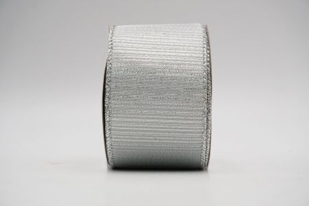 Металлическая блестящая проволочная лента_KF6953_серебро